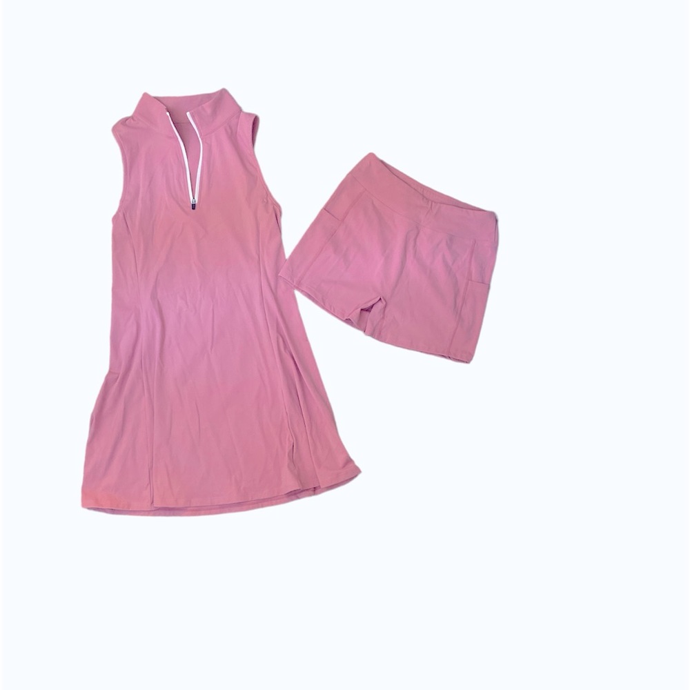 Halara Pink golf/tennis dress set w/short